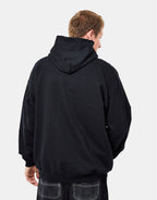 Thrasher Hood Double Flame Neon Black Skateboard Jumper Sweater
