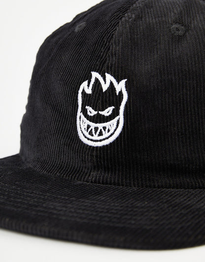 Spitfire Wheels Cap LiL Bighead Strapback Black Corduroy Skateboard Hat