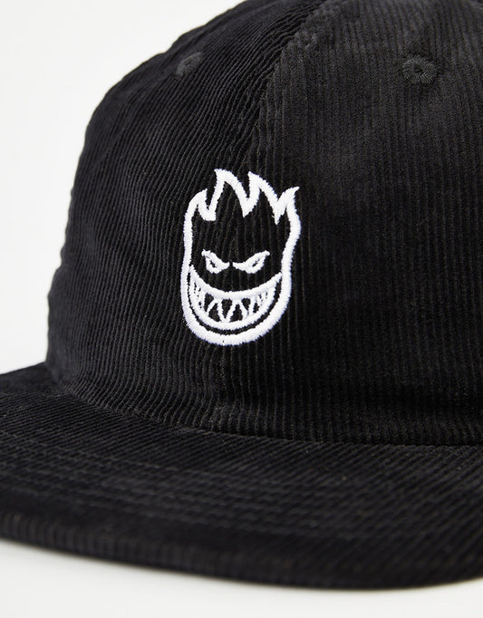 Spitfire Wheels Cap LiL Bighead Strapback Black Corduroy Skateboard Hat