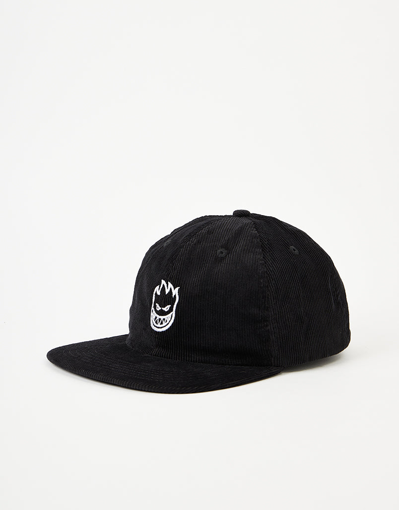 Spitfire Wheels Cap LiL Bighead Strapback Black Corduroy Skateboard Hat