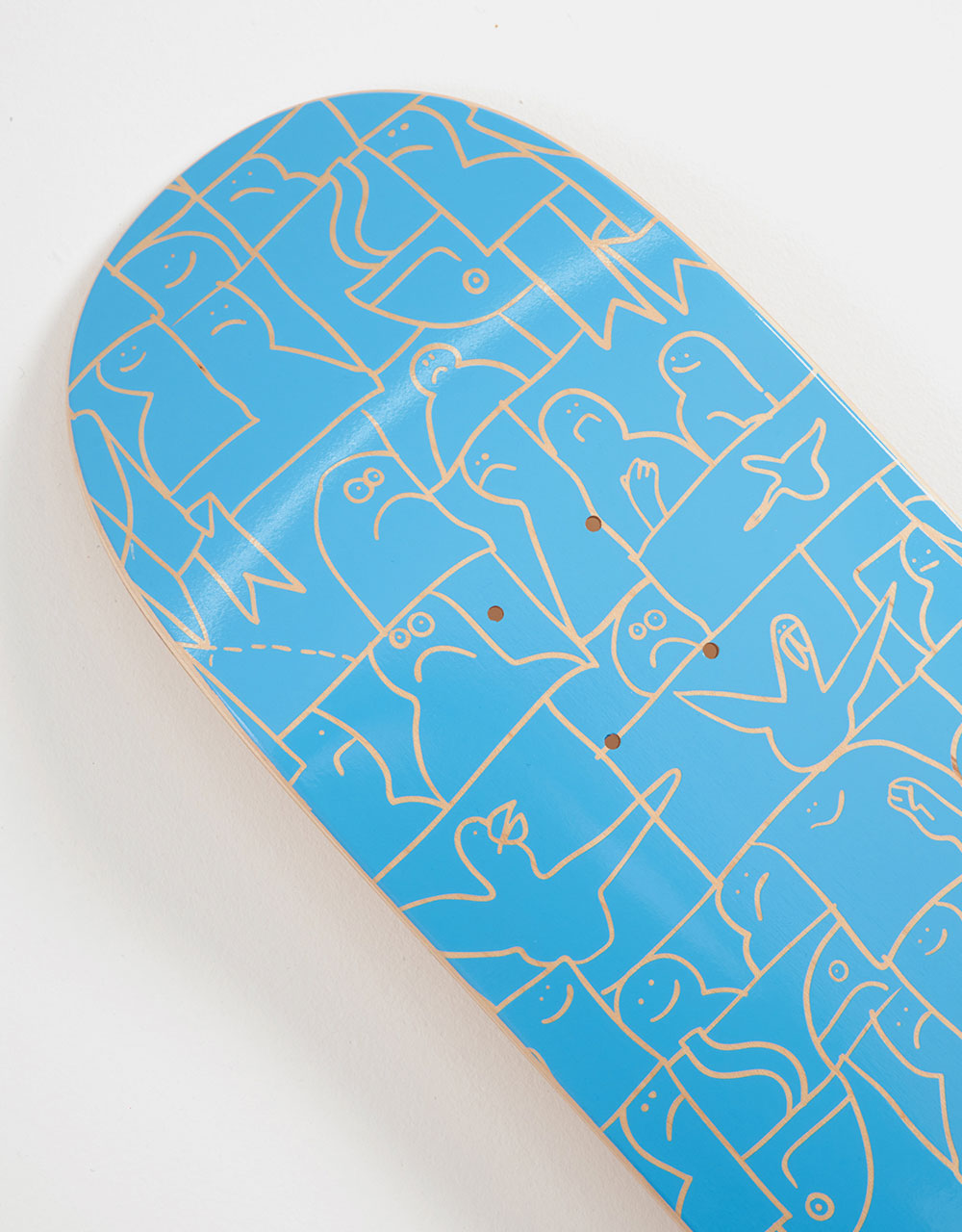 Krooked Skateboard Deck Flock Blue 8.25"