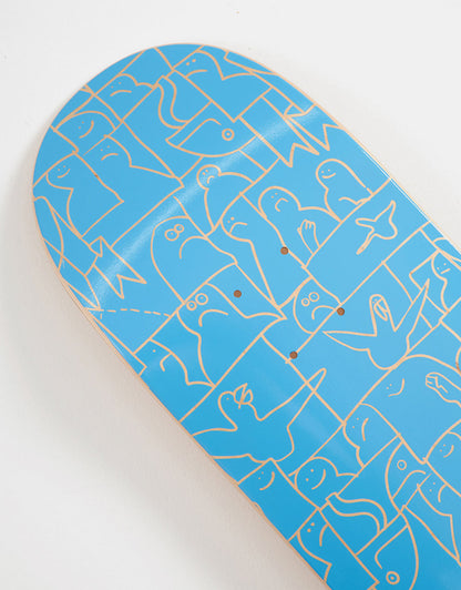 Krooked Skateboard Deck Flock Blue 8.25"