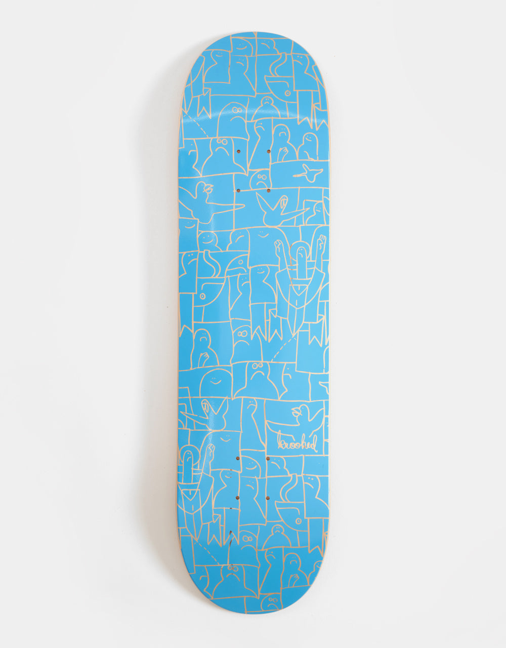 Krooked Skateboard Deck Flock Blue 8.25"