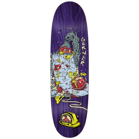 Grimple Stix Skateboard Deck Frank Gerwer At Work Egg 9.1" Shaped