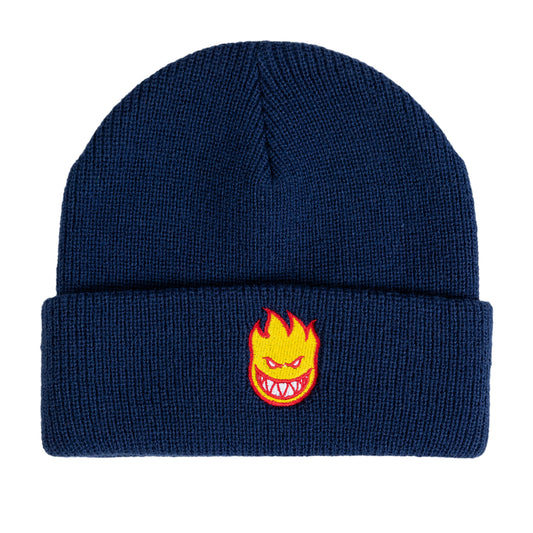 Spitfire Wheels Beanie Bighead Fill Navy Red Gold Bi-Fold Skateboard Headwear