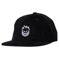 Spitfire Wheels Cap Lil Bighead Strapback Black Corduroy Skateboard Hat