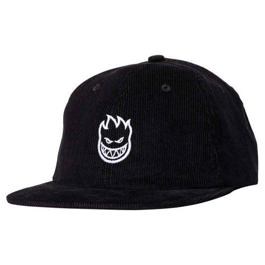 Spitfire Wheels Cap LiL Bighead Strapback Black Corduroy Skateboard Hat