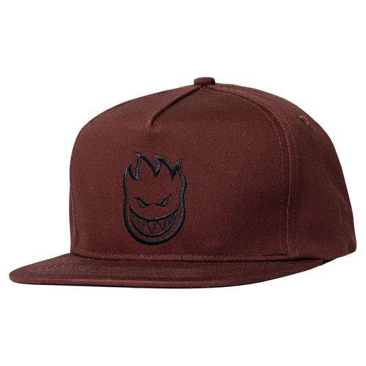 Spitfire Wheels Cap Bighead Snapback Dark Red Black Skateboard Hat