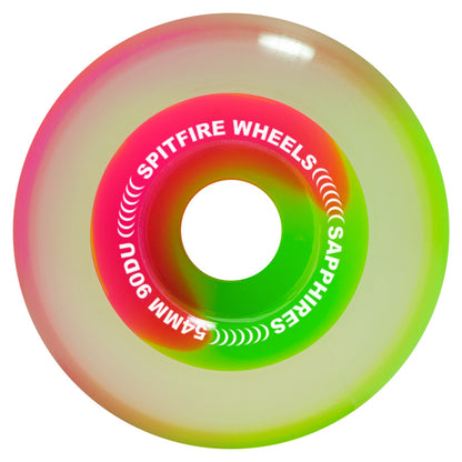 Spitfire Wheels Sapphire Pink Green 54mm 90d ( Candy Apple )