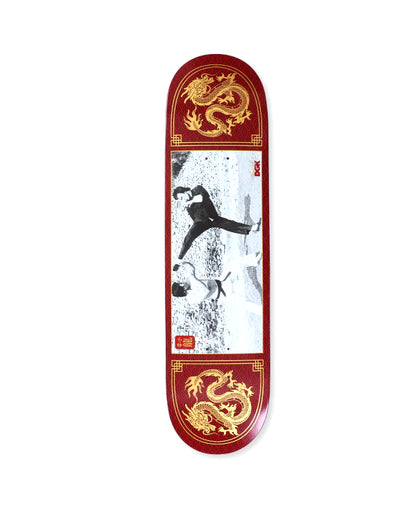 DGK Skateboard Deck Bruce Lee Double Dragon Burgundy 8.38"