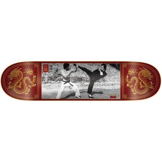 DGK Skateboard Deck Bruce Lee Double Dragon Burgundy 8.38"