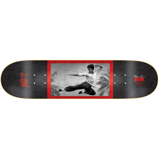DGK Skateboard Deck Bruce Lee Flying Man Black 8.25"