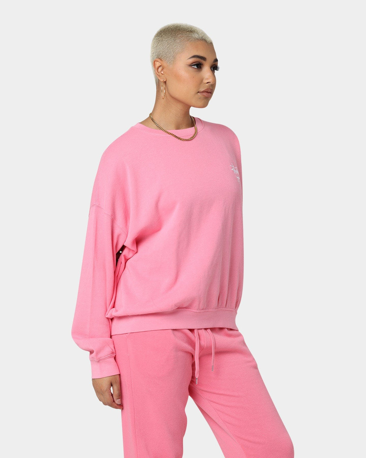 Stussy Womens Dalton Oversized Crew Jumper Confetti