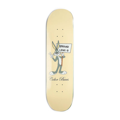 Color Bars Skateboard Deck Looney Tunes Spread Love 8.25" Bugs Bunny