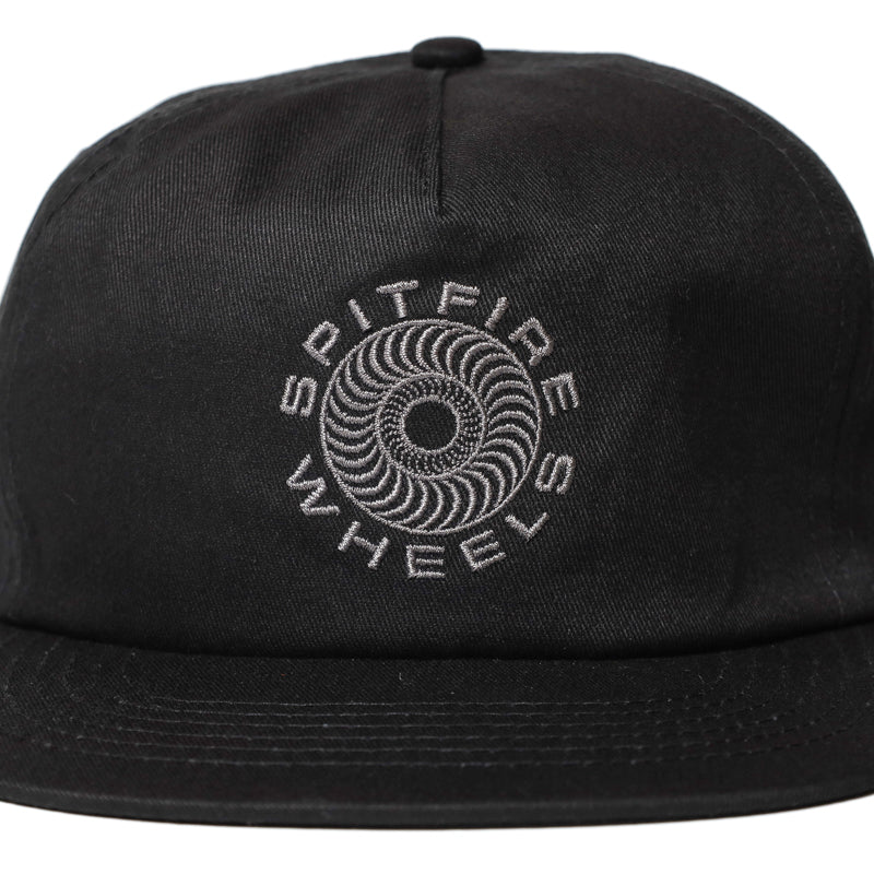 Spitfire Wheels Cap Classic 87 Swirl Black Grey Snapback Skateboard Hat