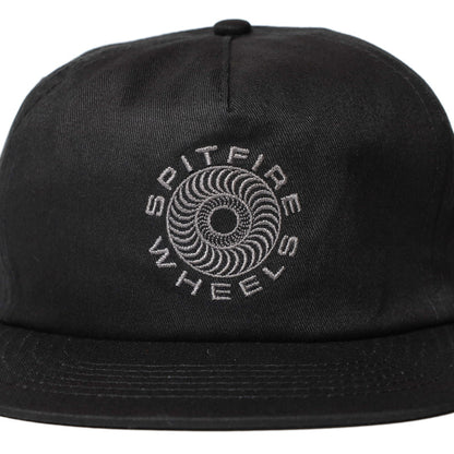 Spitfire Wheels Cap Classic 87 Swirl Black Grey Snapback Skateboard Hat