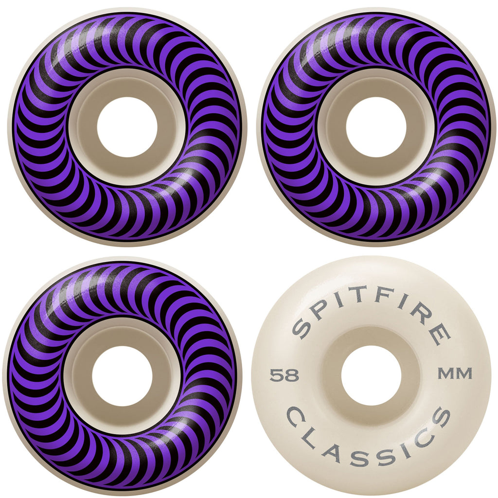 Spitfire Wheels Classics 58Mm 99D White Purple Swirl