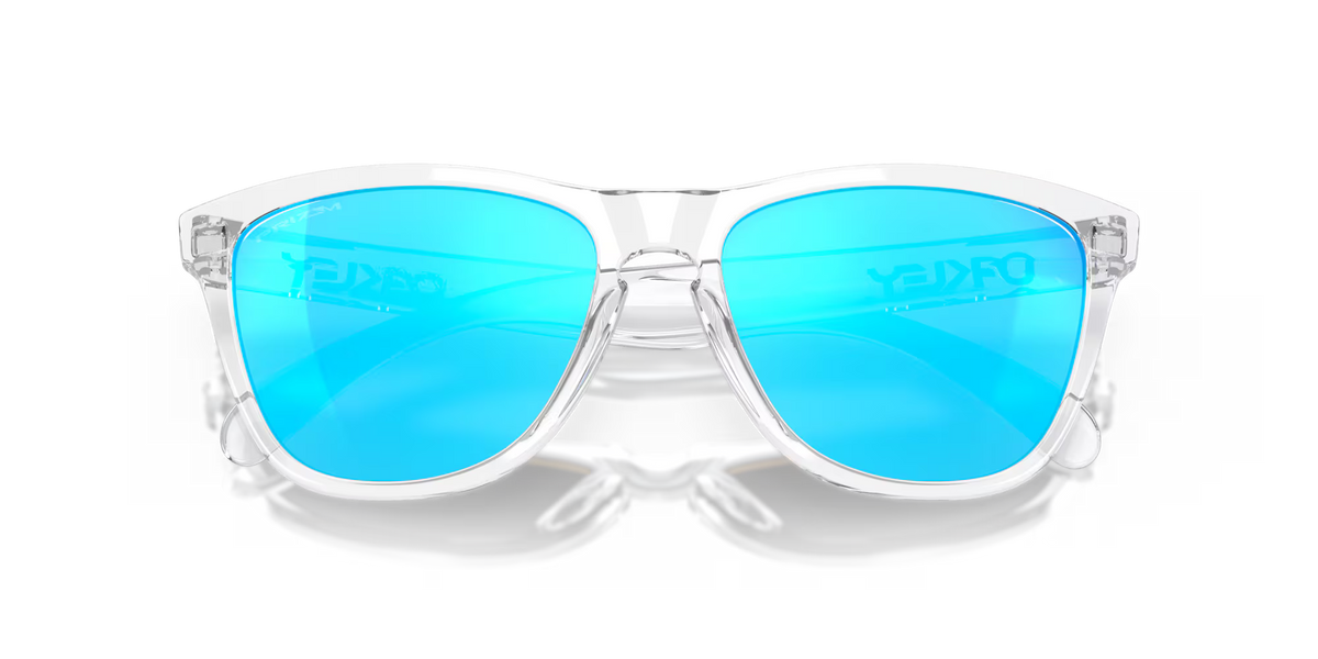 Oakley Frogskins Crystal Clear Prizm Sapphire Iridium Sunglasses
