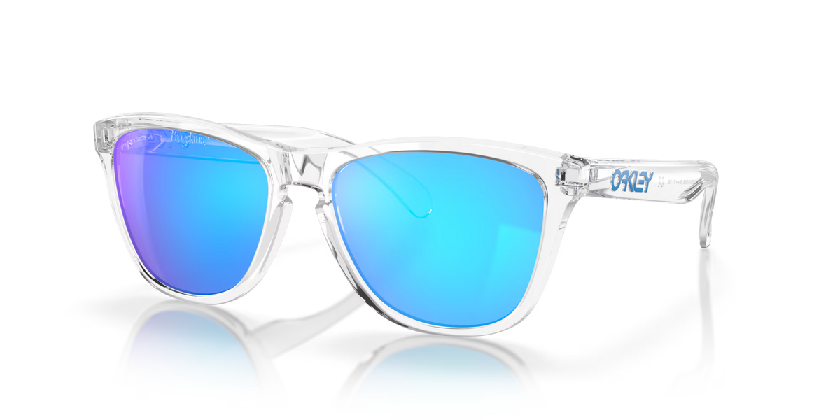 Oakley Frogskins Crystal Clear Prizm Sapphire Iridium Sunglasses