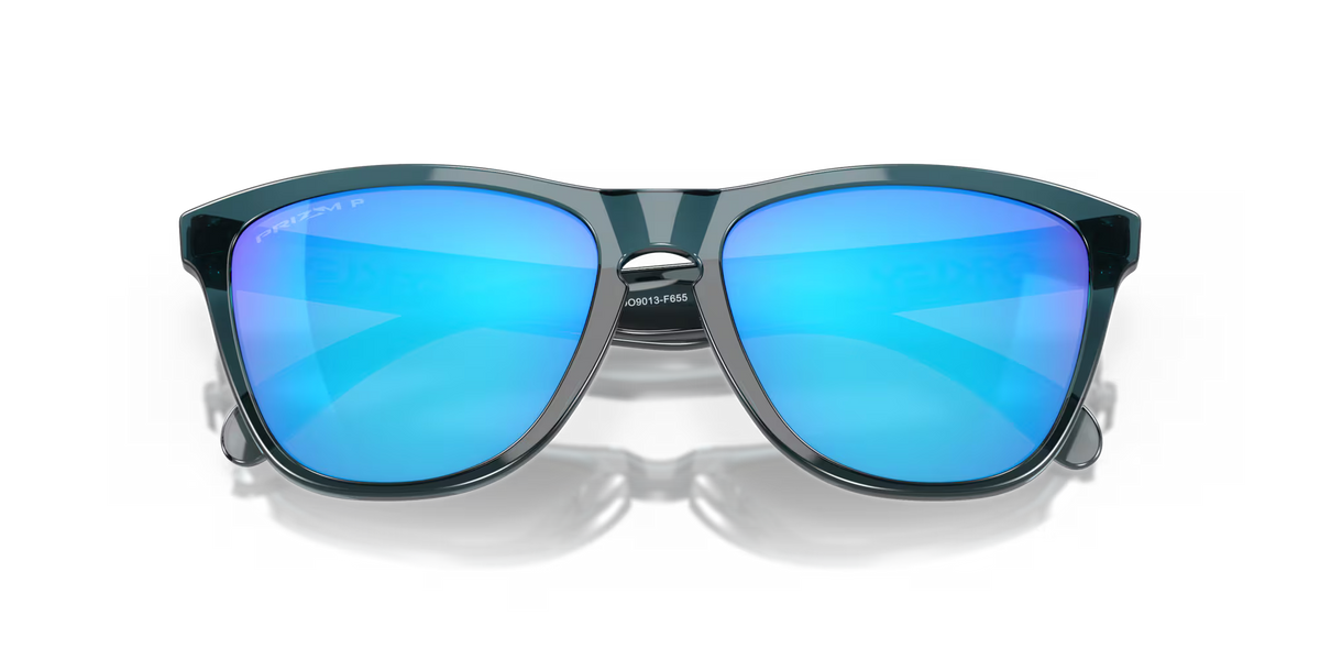 Oakley Frogskins Crystal Black Prizm Sapphire Polarized Sunglasses