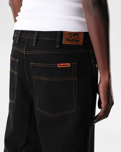 Butter Goods Relaxed Denim Jeans Washed Black