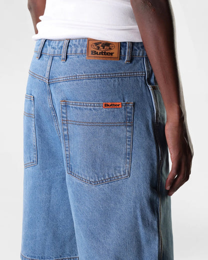 Butter Goods Baggy Denim Shorts Washed Indigo Jorts