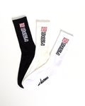 S Double Socks S Cube Mid Block 3 Pack Assorted Osfa