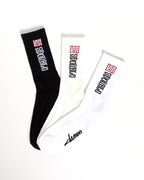 S Double Socks S Cube Mid Block 3 Pack Assorted Osfa