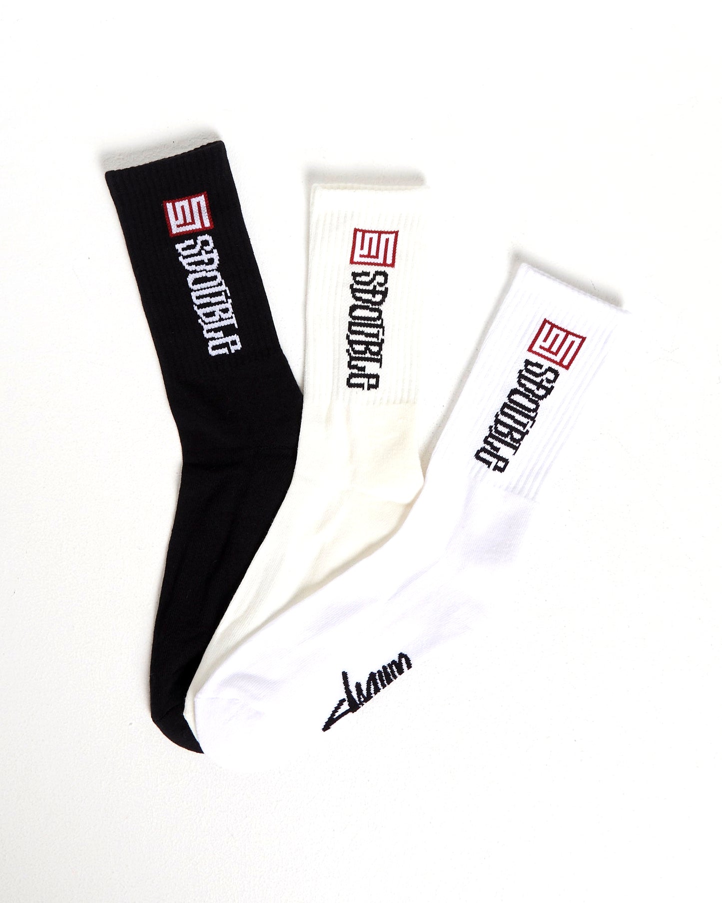 S-Double Socks S Cube Mid Block 3 Pack Assorted OSFA