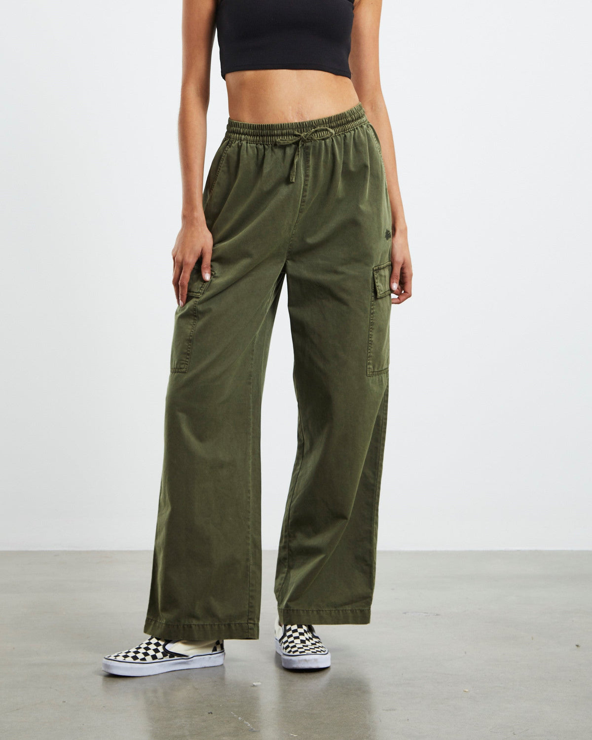 Stussy Womens Drew Cargo Beach Pant Dusty Green