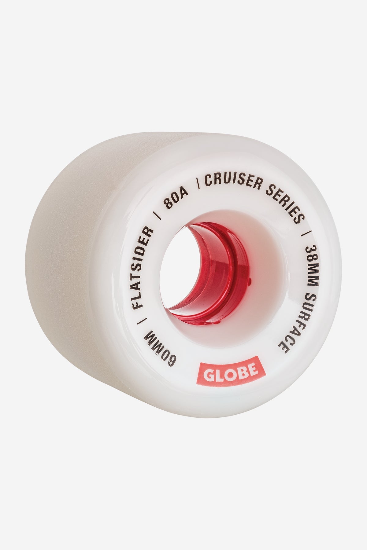 Globe Skateboard Wheels Flatsider Cruiser 60mm White/Red 80a