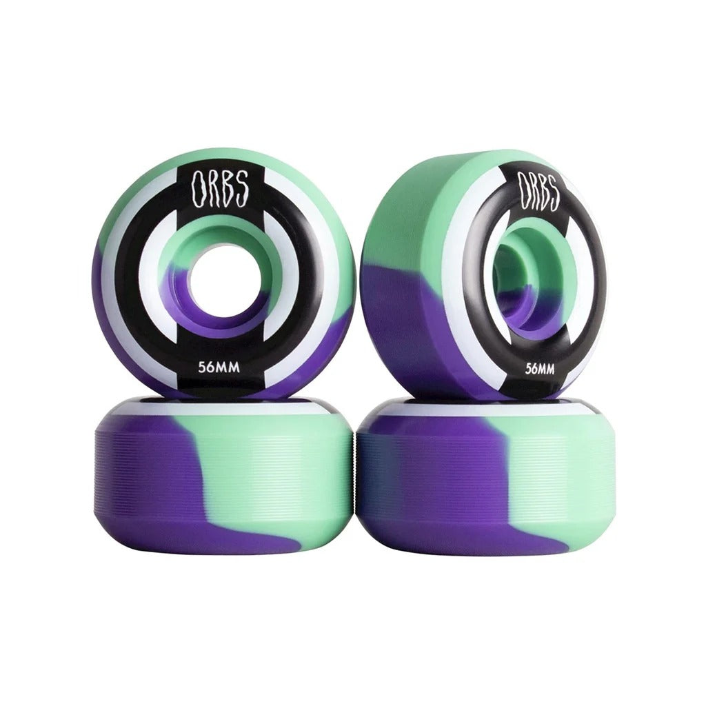 Orbs Wheels Apparitions 56mm 99a Splits Mint/Lavender Skateboard Wheels