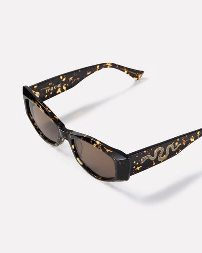Epokhe Guilty Sunglasses - Crystal Dark Tortoise Polished / Brown Polarized