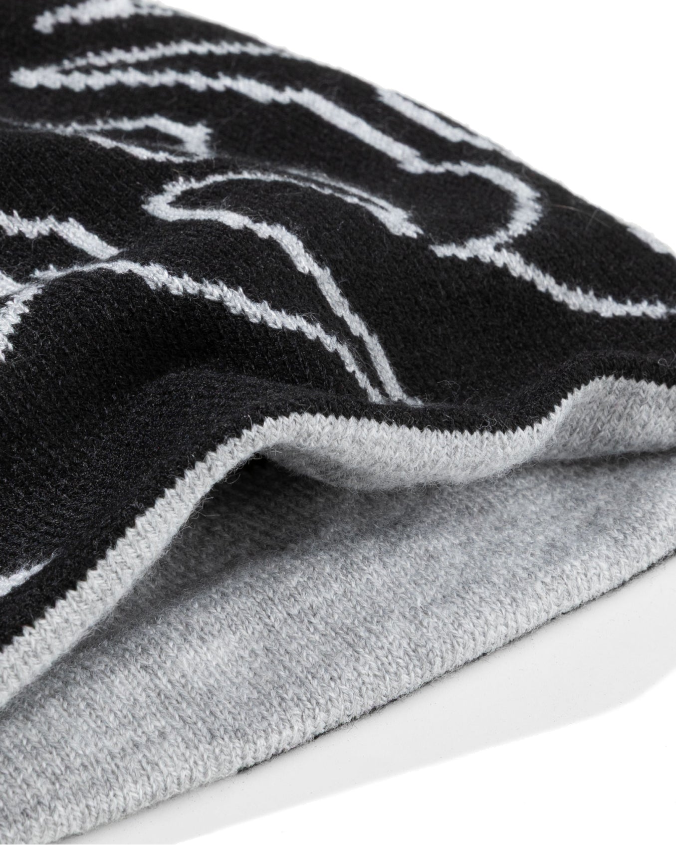 ICHPIG Razor Reversible Skull Beanie - Black / Grey