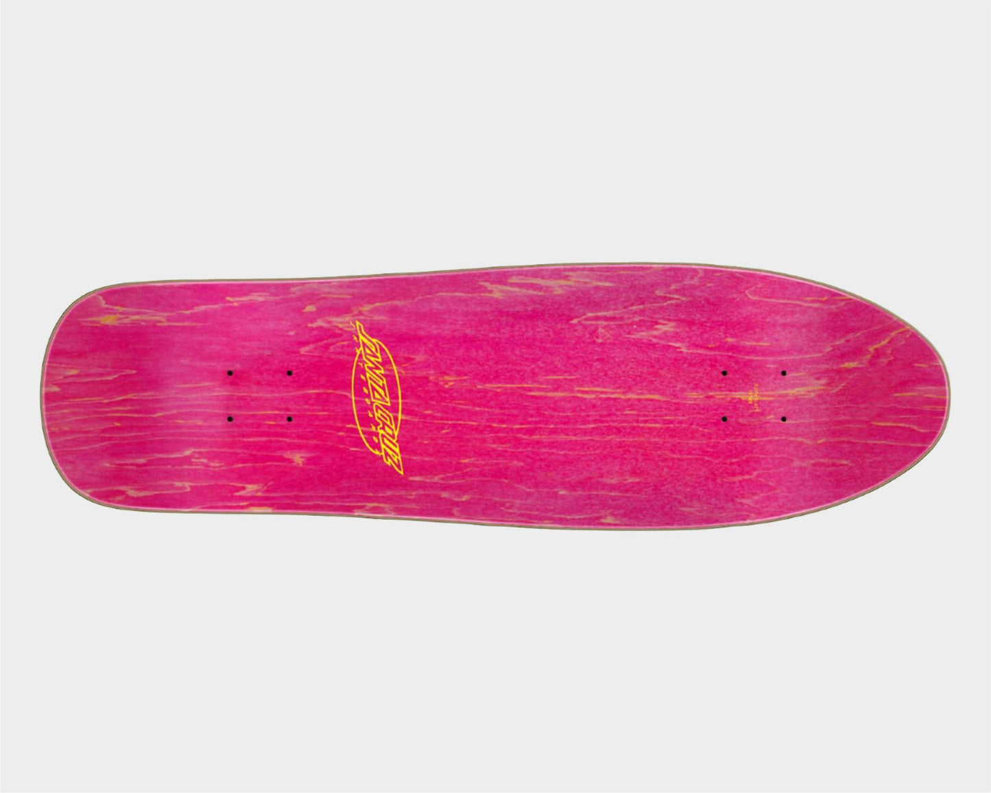 Santa Cruz Skateboards Deck Meek Slasher Shaped Red/Yellow/ Veneer Reissue 9.25"