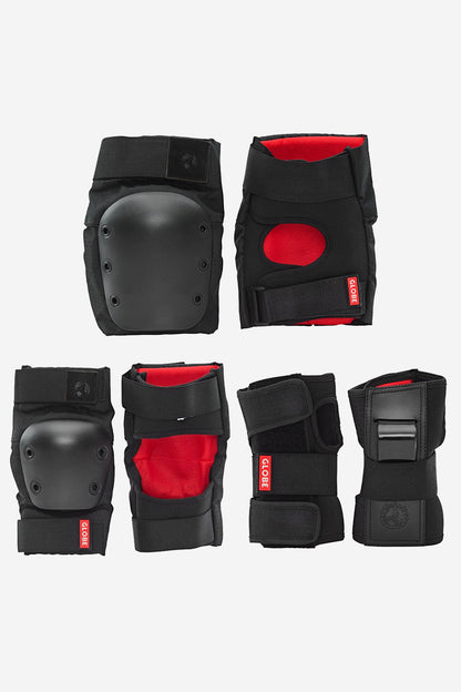 Globe Goodstock Pads Set YOUTH Black Knees Elbows Wrists Combo Pack Safety Gear