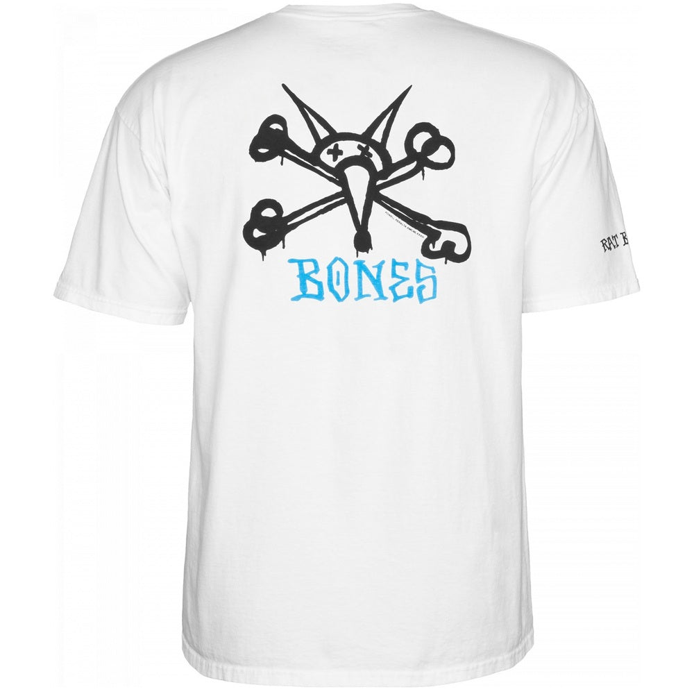 Powell Peralta Tee Rat Bones White Reissue Skateboard T Shirt