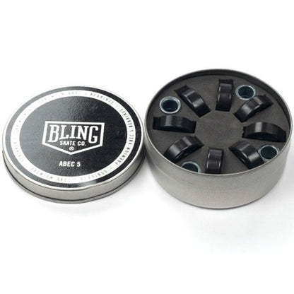 Bling Skateboard Bearings Abec 5 Premium Black