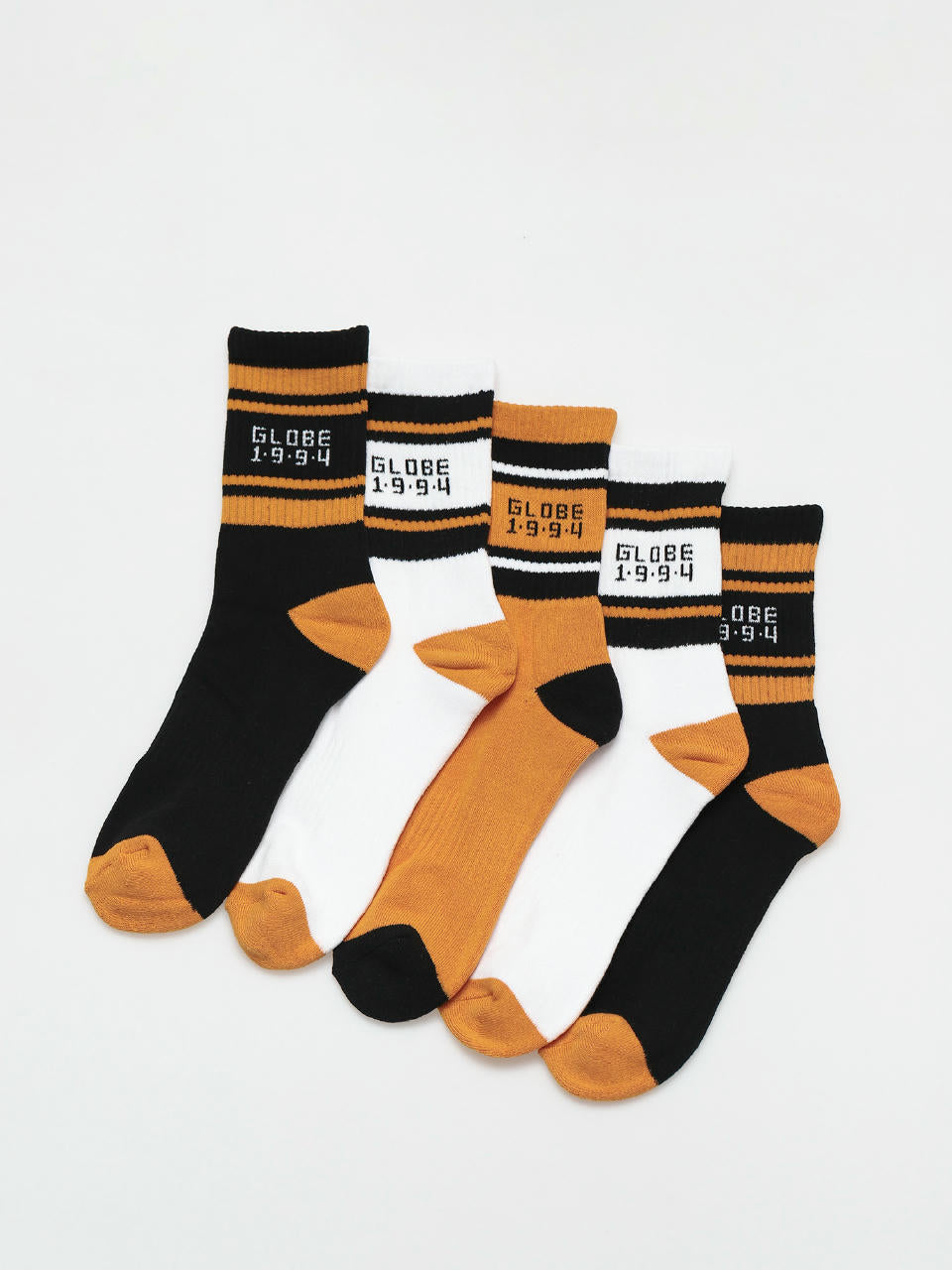 Globe Socks 5 Pack Bengal Crew Assorted Size 7 11 Skateboard Sox