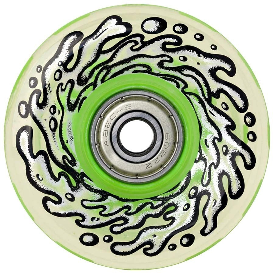 Slime Balls Light Ups 60mm 78a Green LED Wheels + Abec 5 Bearings