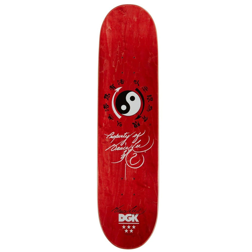 DGK Skateboard Deck Bruce Lee Flying Man Black 8.25"
