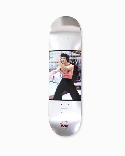 DGK Skateboard Deck Bruce Lee Like Echo Metallic Silver 8.25"