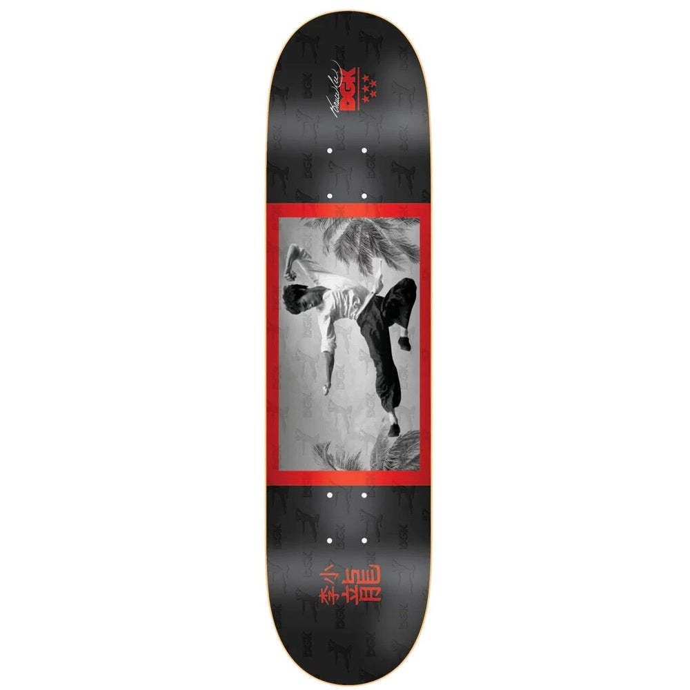DGK Skateboard Deck Bruce Lee Flying Man Black 8.25"