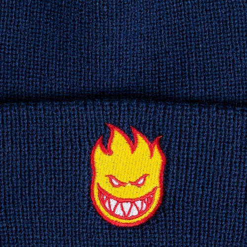 Spitfire Wheels Beanie Bighead Fill Navy Red Gold Bi-Fold Skateboard Headwear