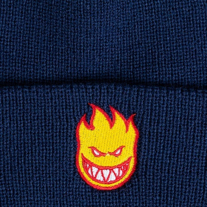 Spitfire Wheels Beanie Bighead Fill Navy Red Gold Bi-Fold Skateboard Headwear