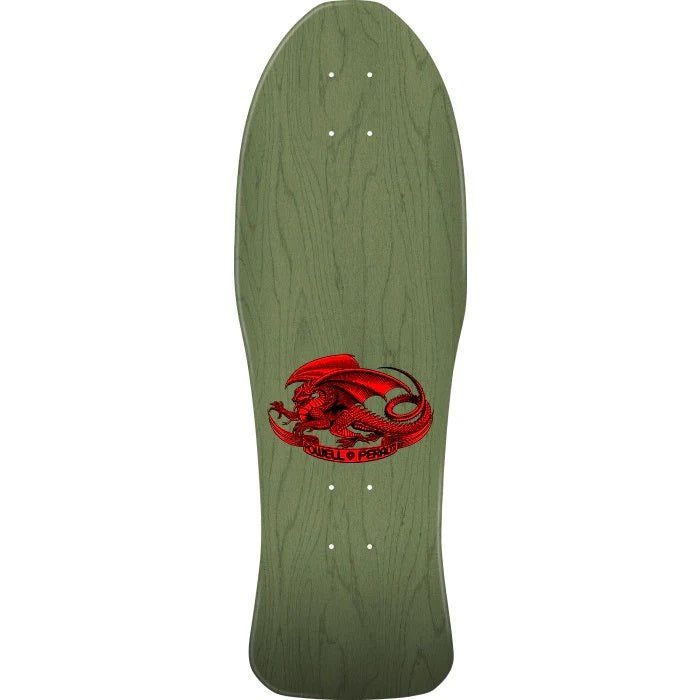 Powell Peralta Skateboard Deck Cab Chinese Dragon Sage Green 10" Reissue