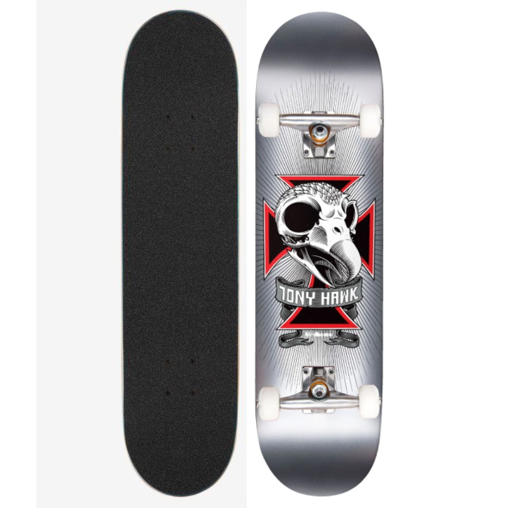 Birdhouse Complete Skateboard Tony Hawk Skull 2 Chrome Foil 8.25" Unassembled