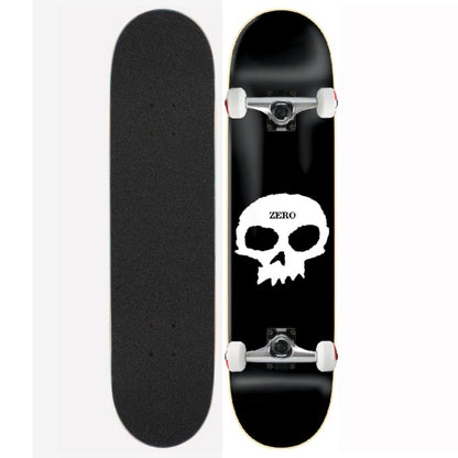 Zero Complete Skateboard Single Skull Black White 8 5 Unassembled