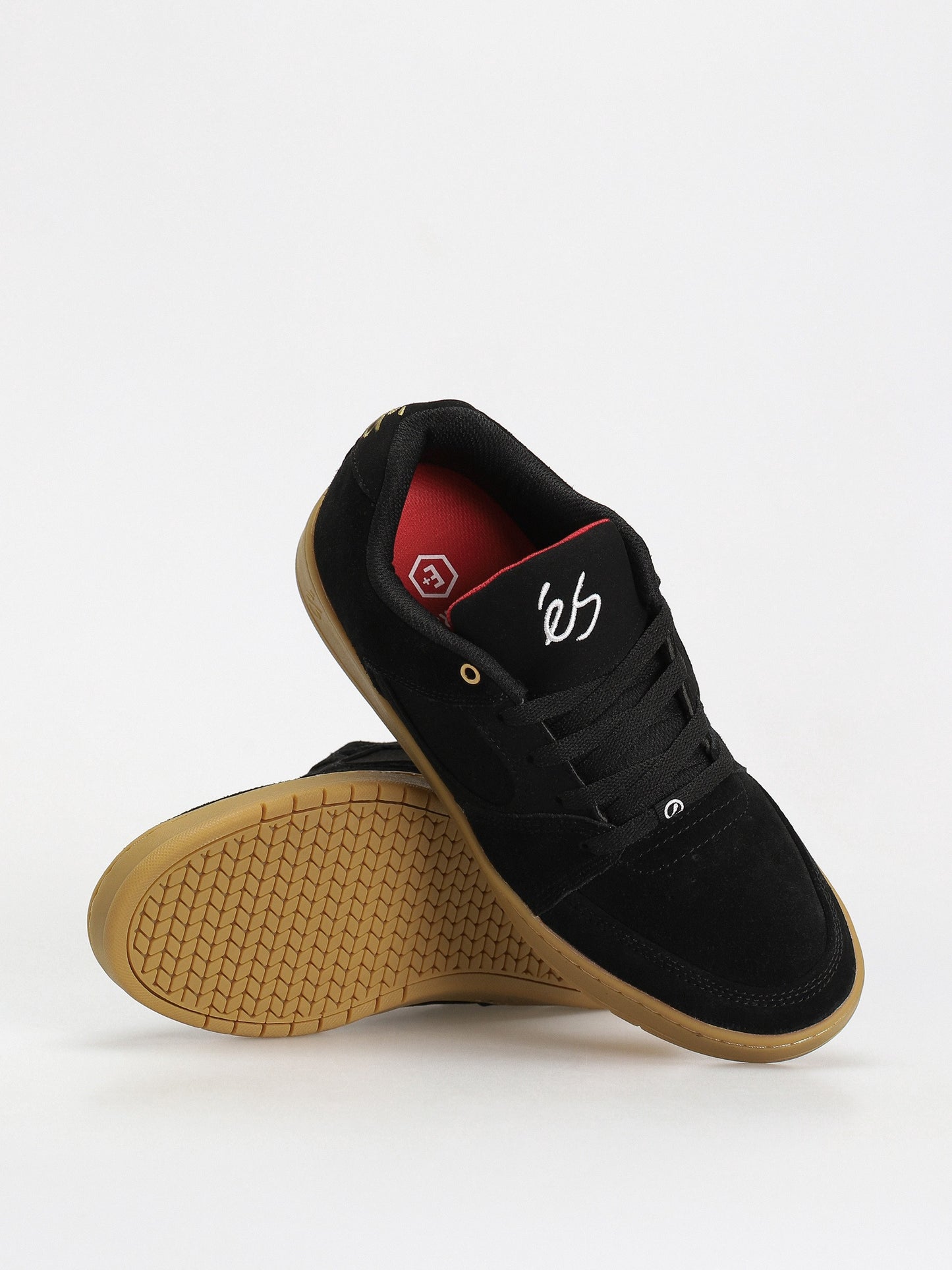 eS Footwear Accel Slim Skateboard Shoes - Black/Gum