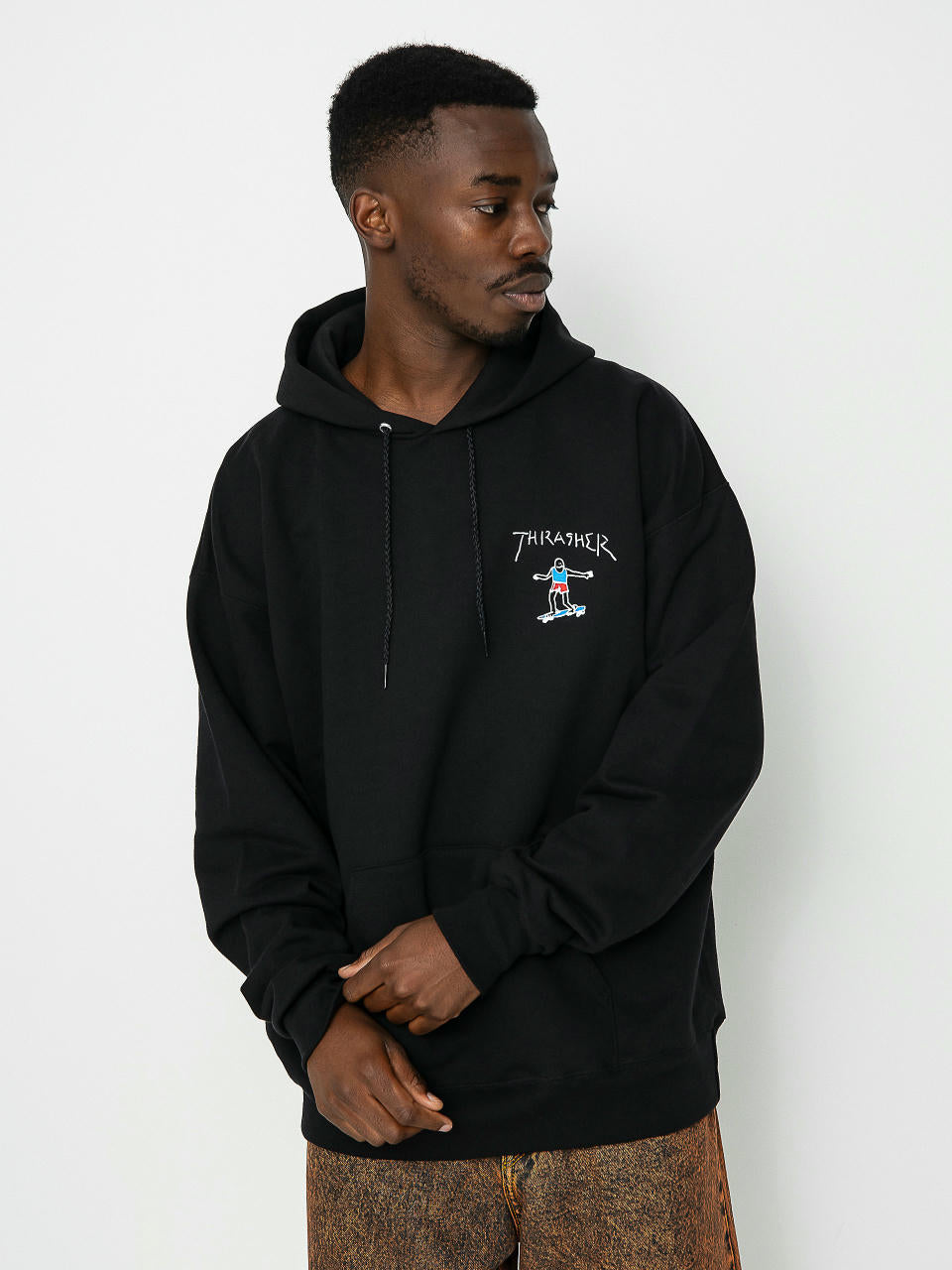 Thrasher Hood Gonz Mini Logo Black Art By The Gonz Skateboard Jumper Sweater